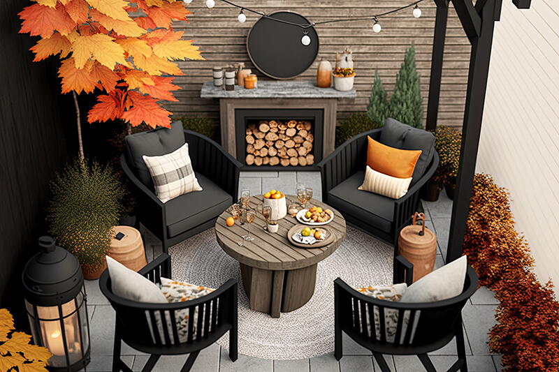 creating cozy spaces home design tips autumn outdoor patio image